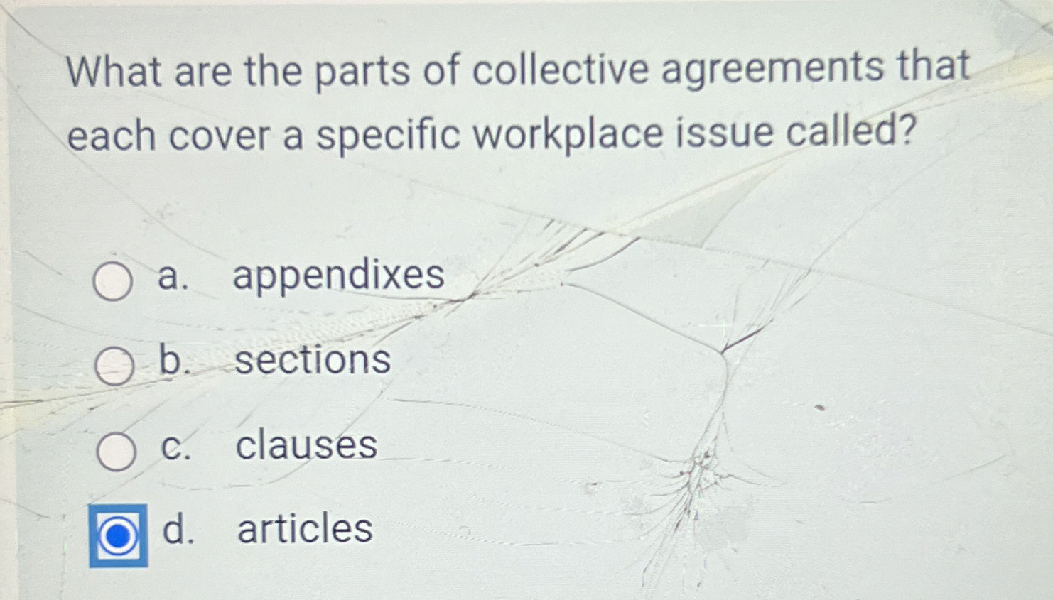 What are the parts of collective agreements that