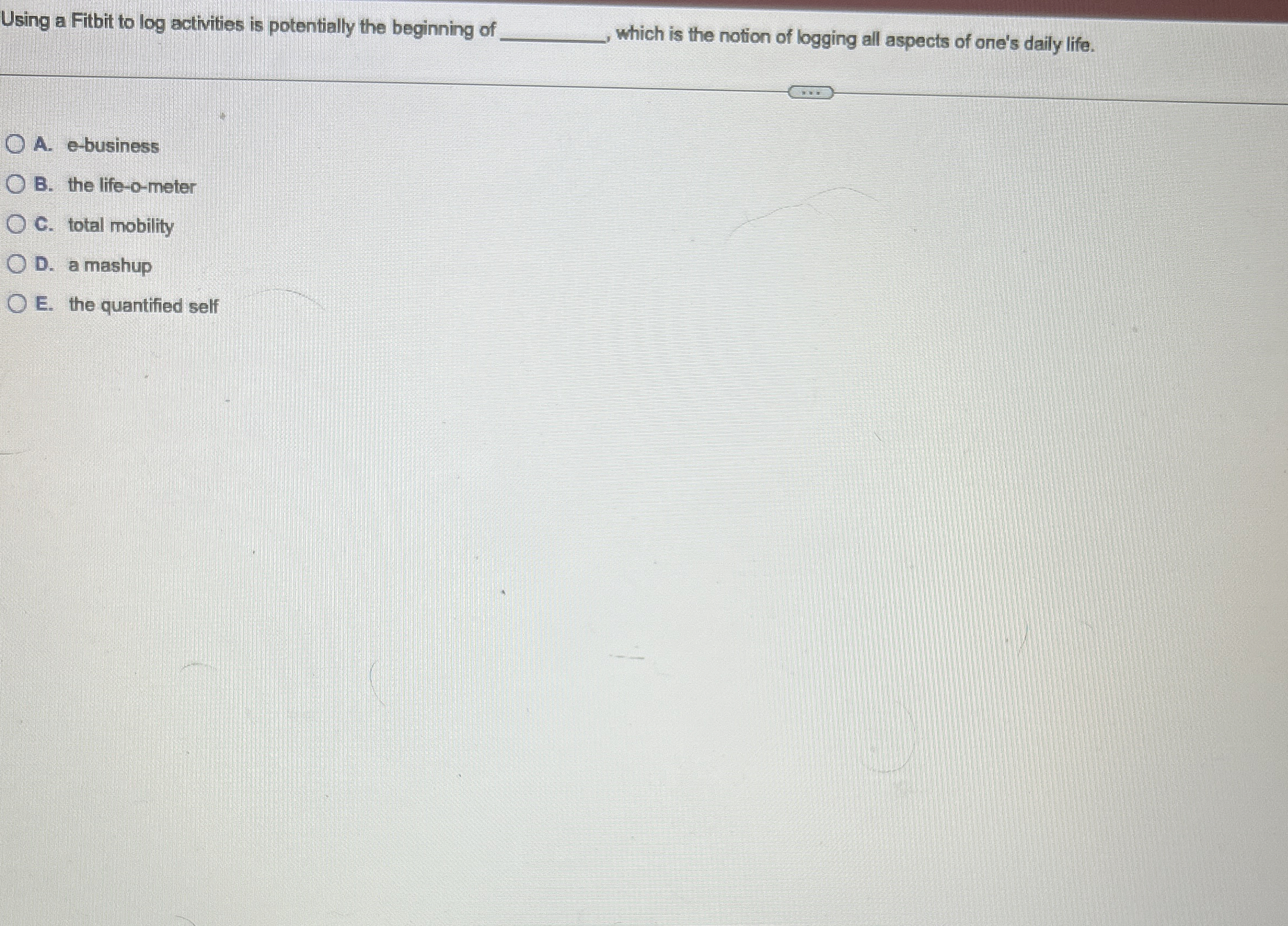 Using a Fitbit to l o g activities is potentially