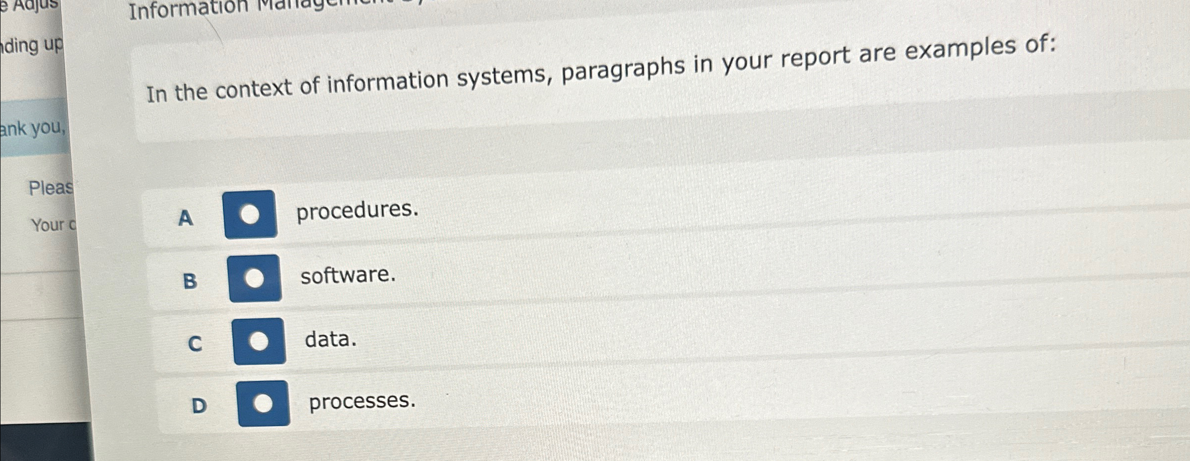 In the context of information systems, paragraphs