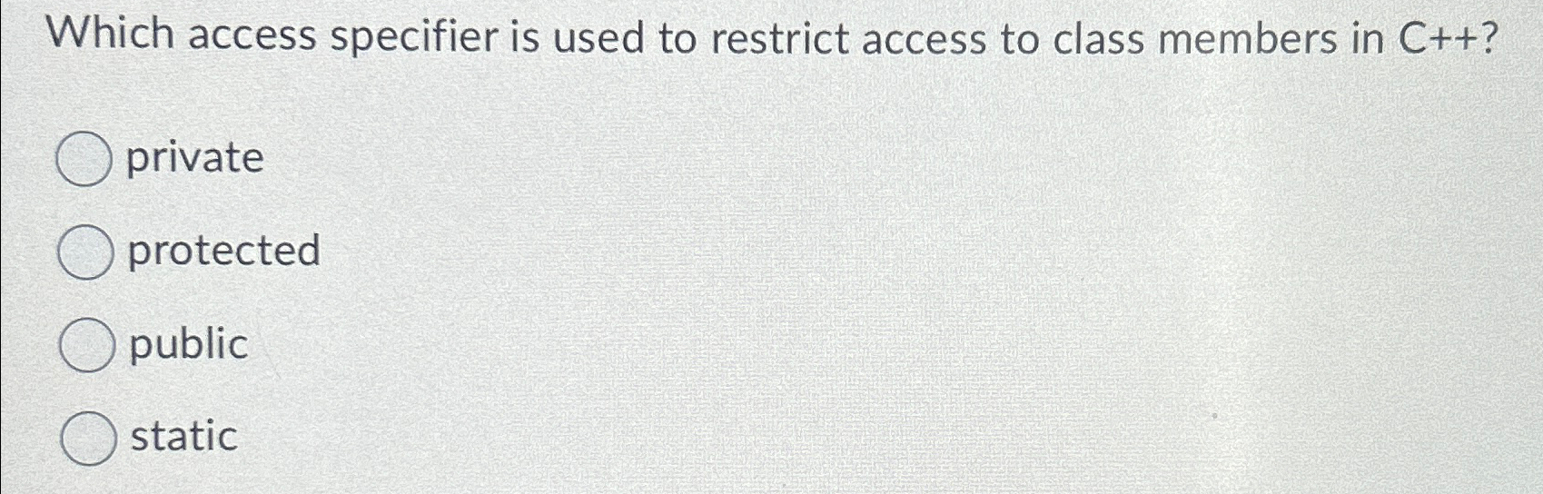 Which access specifier is used to restrict access