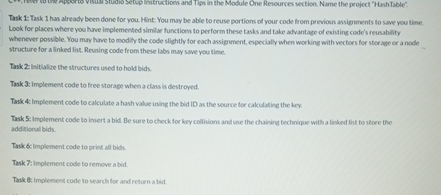 The Module One Resources section. Name the