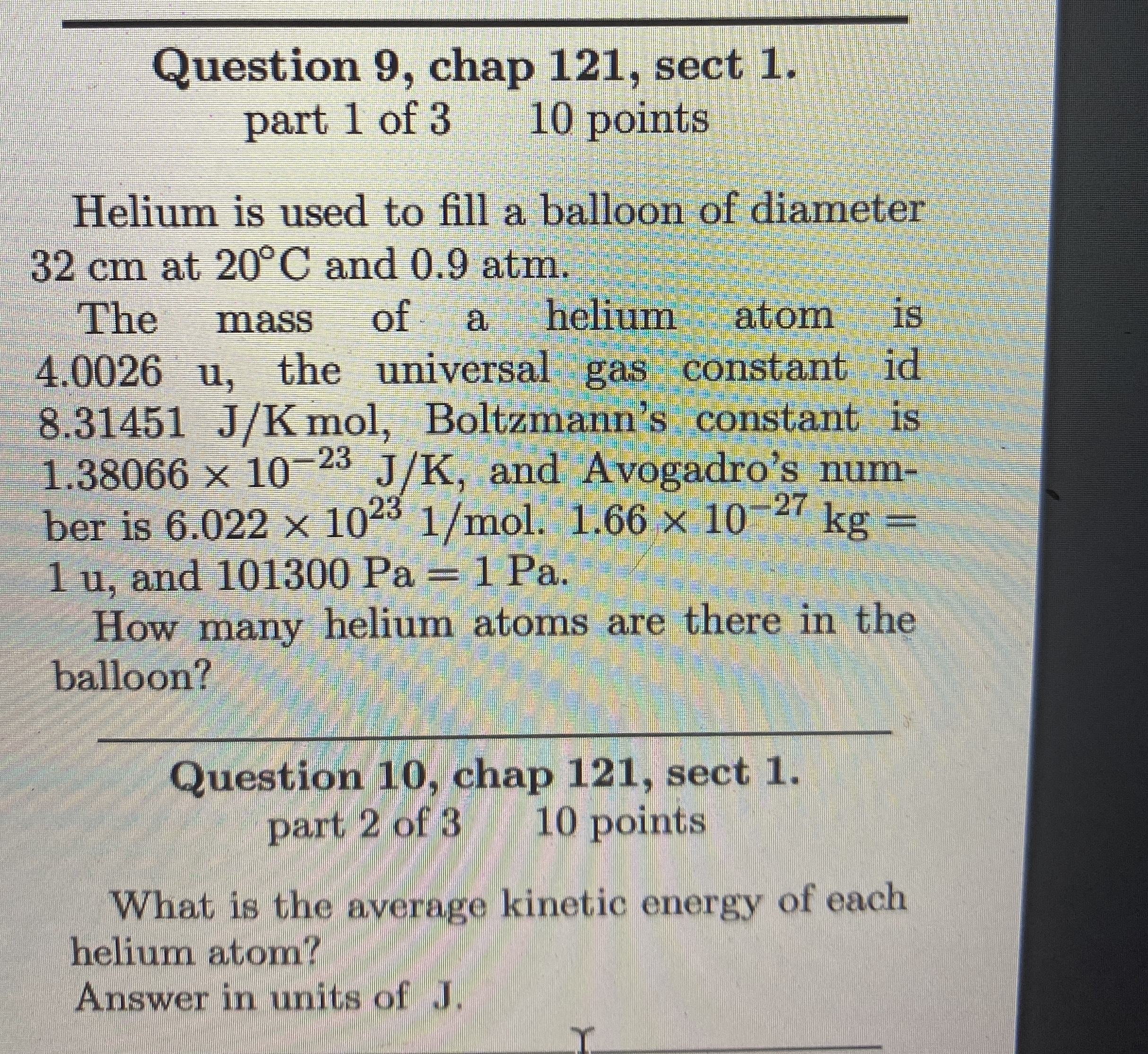 Question 9 , chap 1 2 1 , sect 1 . part 1 of 3 1