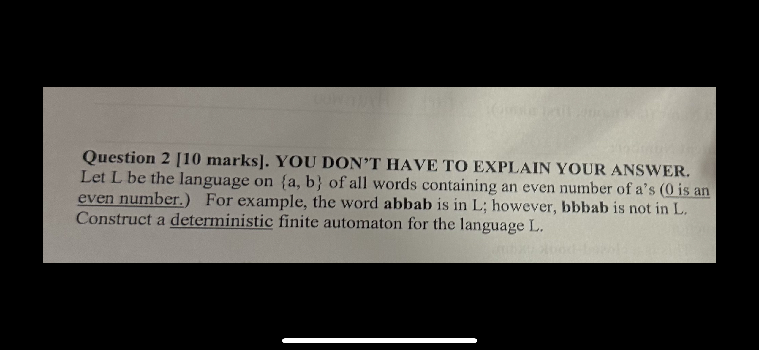 Question 2 [ 1 0 marks ] . YOU DON'T HAVE TO
