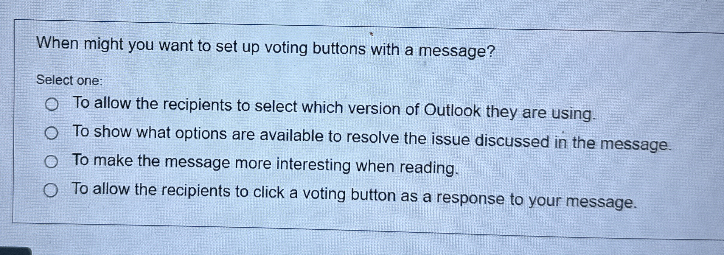 When might you want to set up voting buttons with