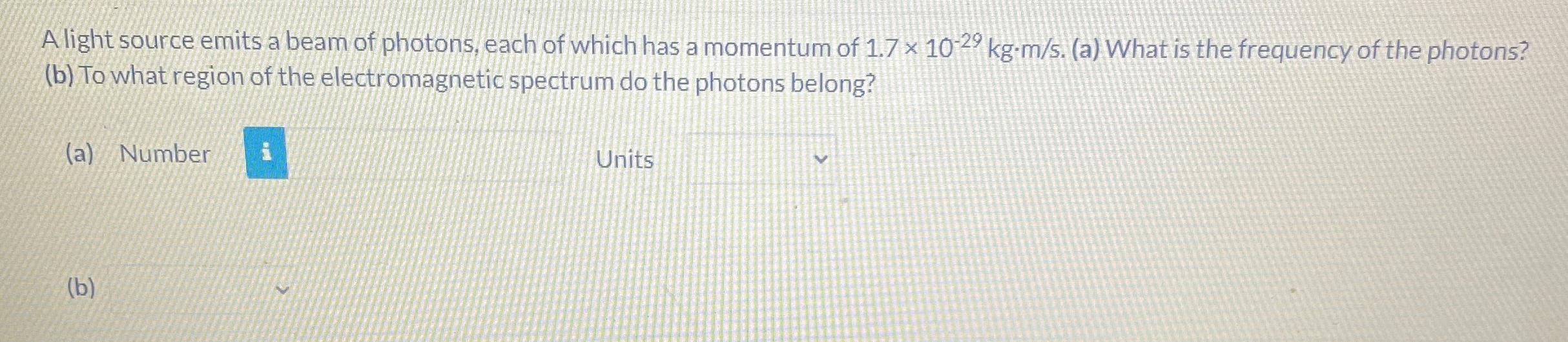 A light source emits a beam of photons, each of