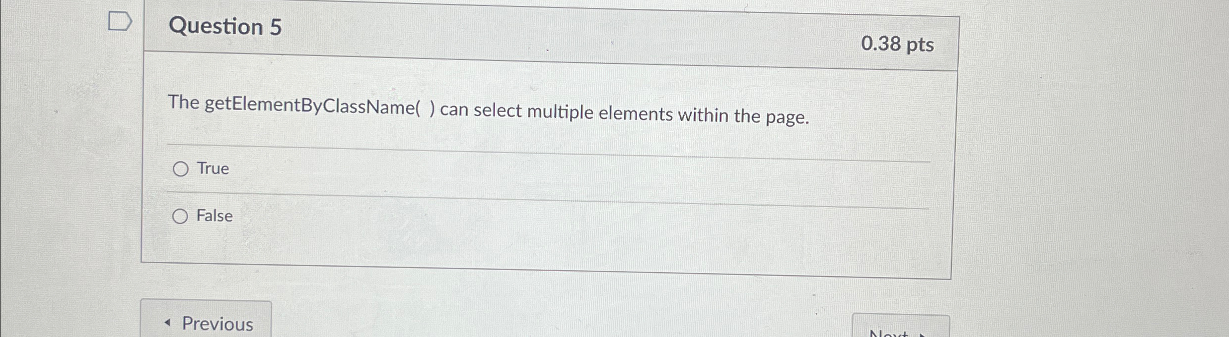 Question 5 0 . 3 8 p t s The