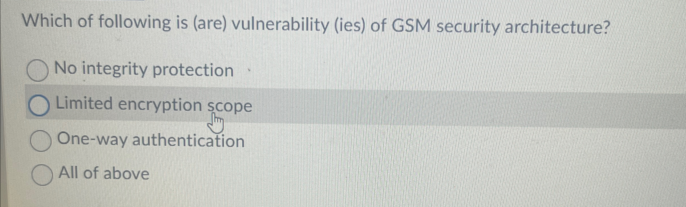 Which of following is ( are ) vulnerability ( ies