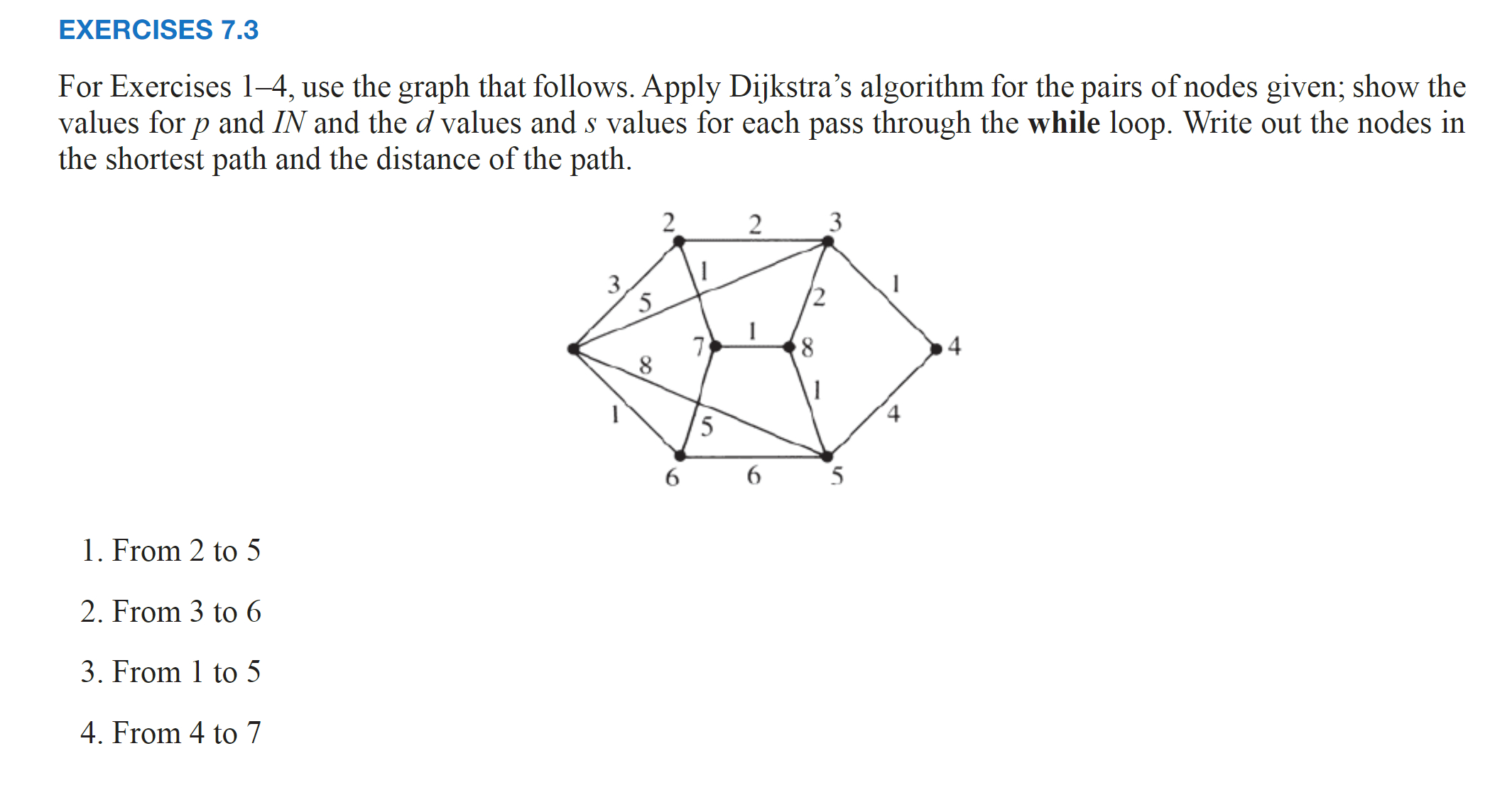 For Exercises 1 5 and 1 6 , use Floyd s algorithm
