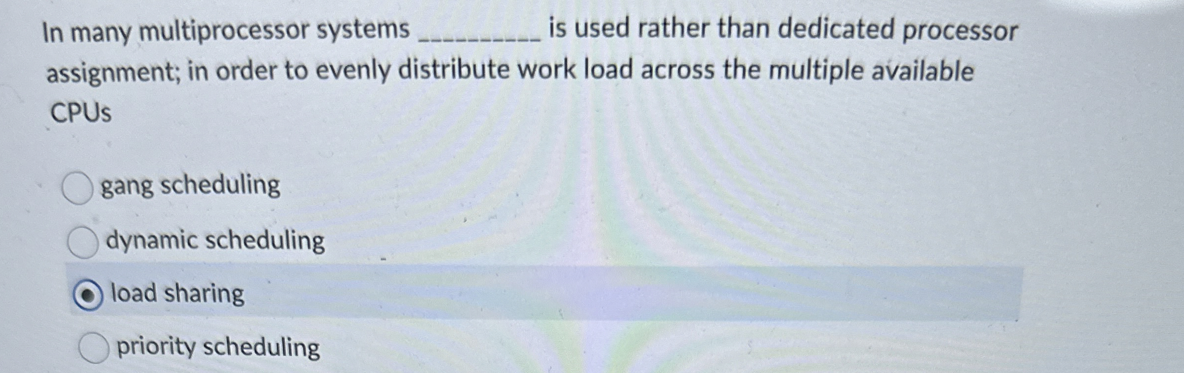 In many multiprocessor systems q , is used rather