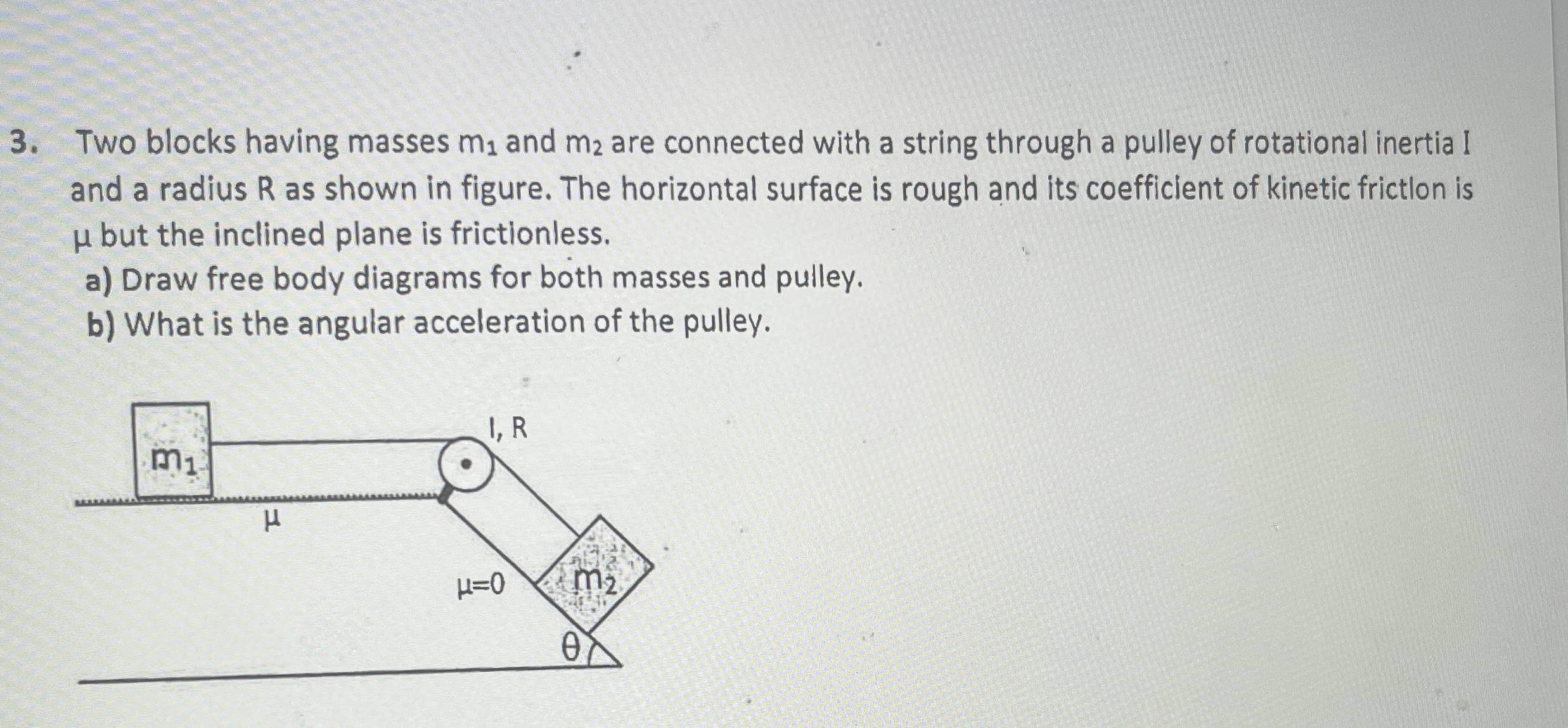 Two blocks having masses m 1 and m 2 are