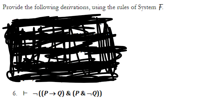 Provide the following derivations, using the