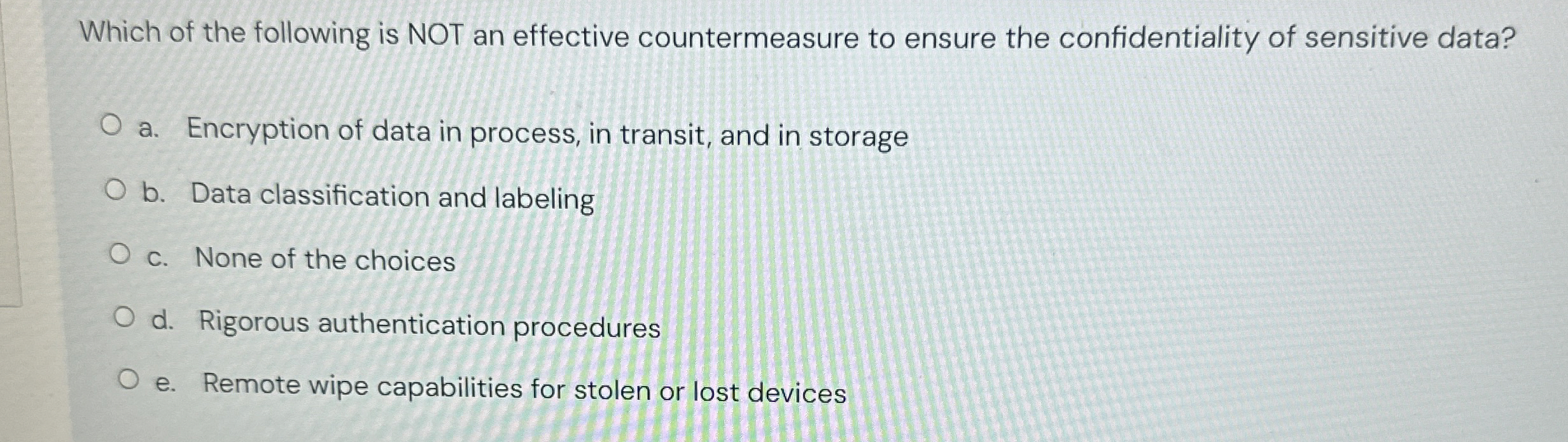 Which of the following is NOT an effective