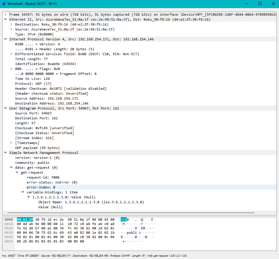 What source and destination port were used? Why
