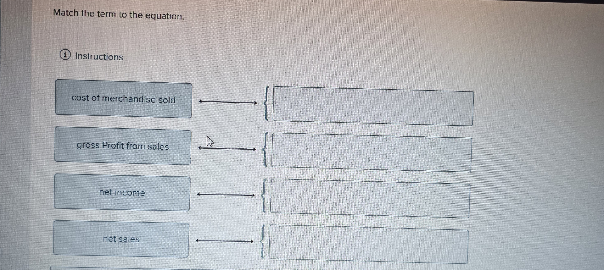 whats the term to the equation. ( i ) Instructions