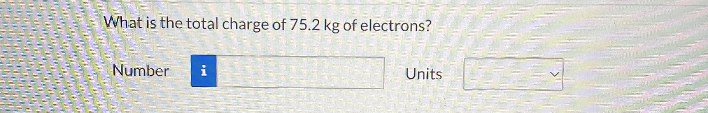What is the total charge of 7 5 . 2 kg of