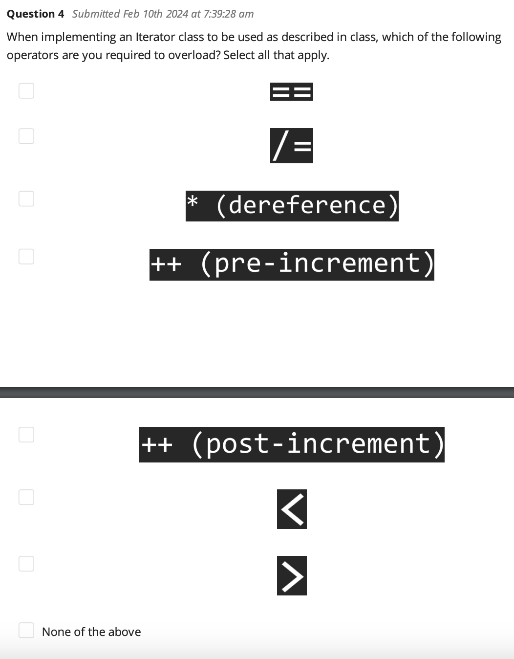 Question 4 Submitted Feb 1 0 th 2 0 2 4 at 7 : 3