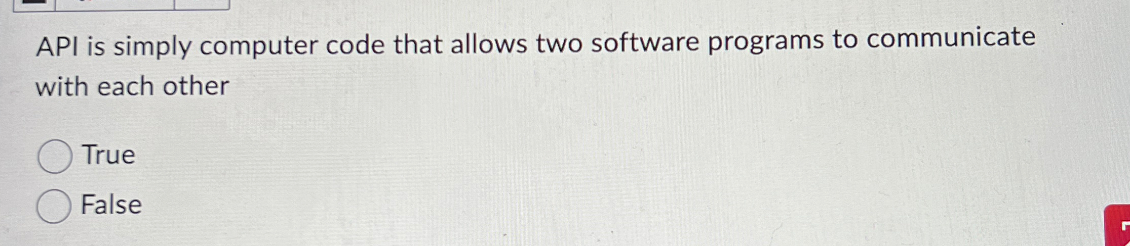 API is simply computer code that allows two