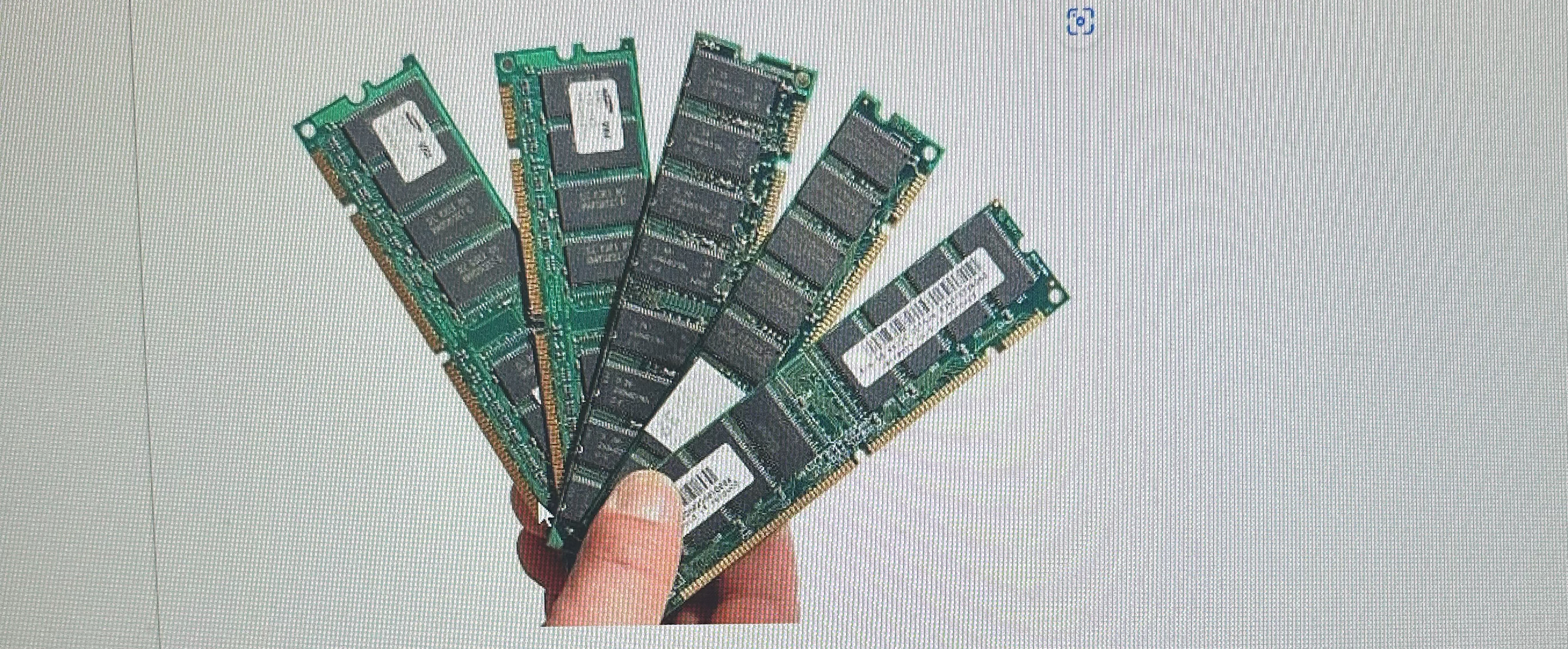 The computer components are a grouping of chips