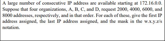 A large number of consecutive IP address are
