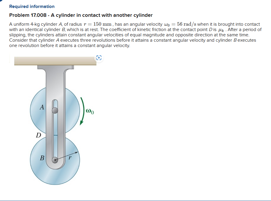 a ) Determine the final angular velocity of both