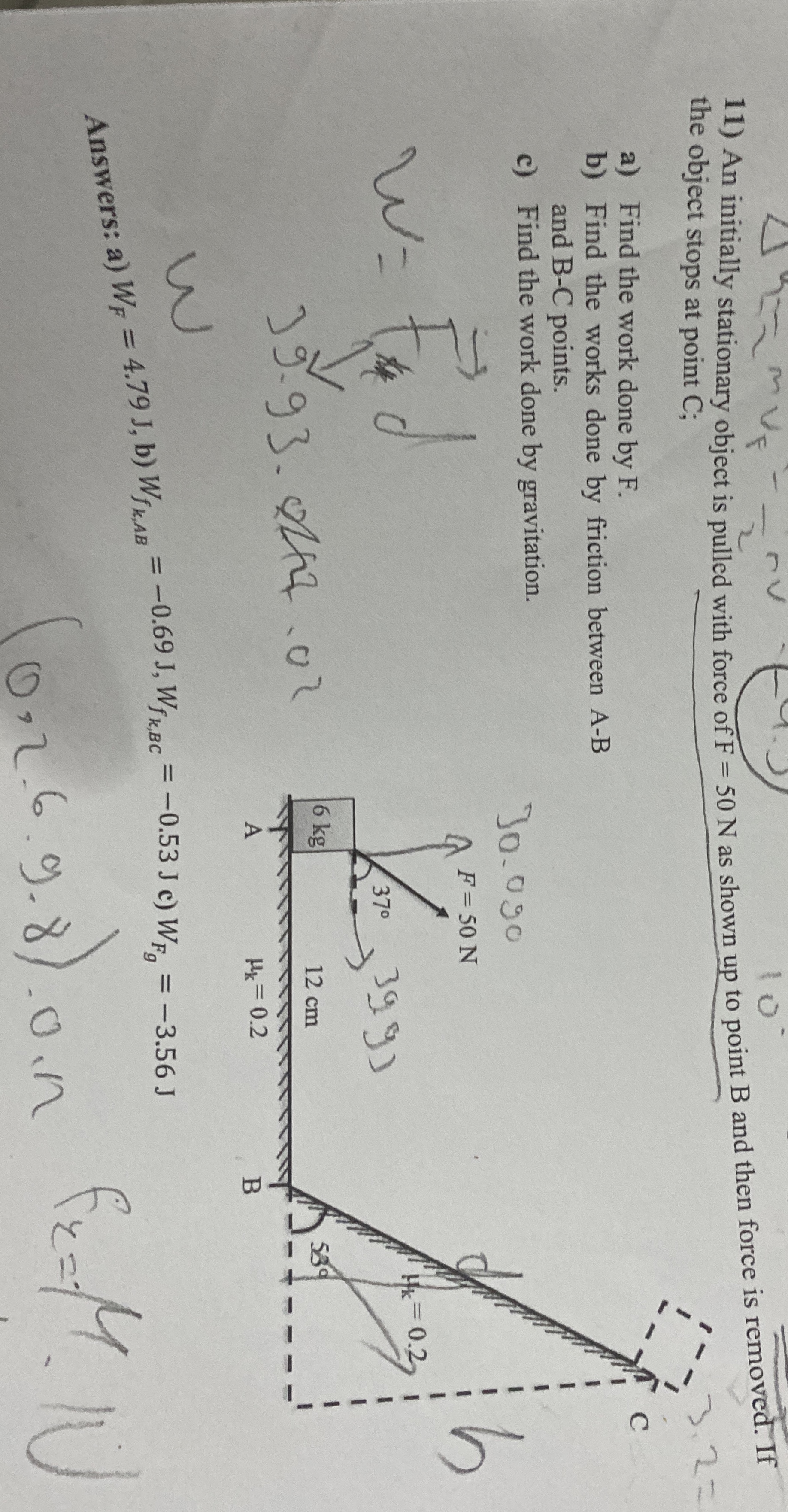 An initially stationary object is pulled with