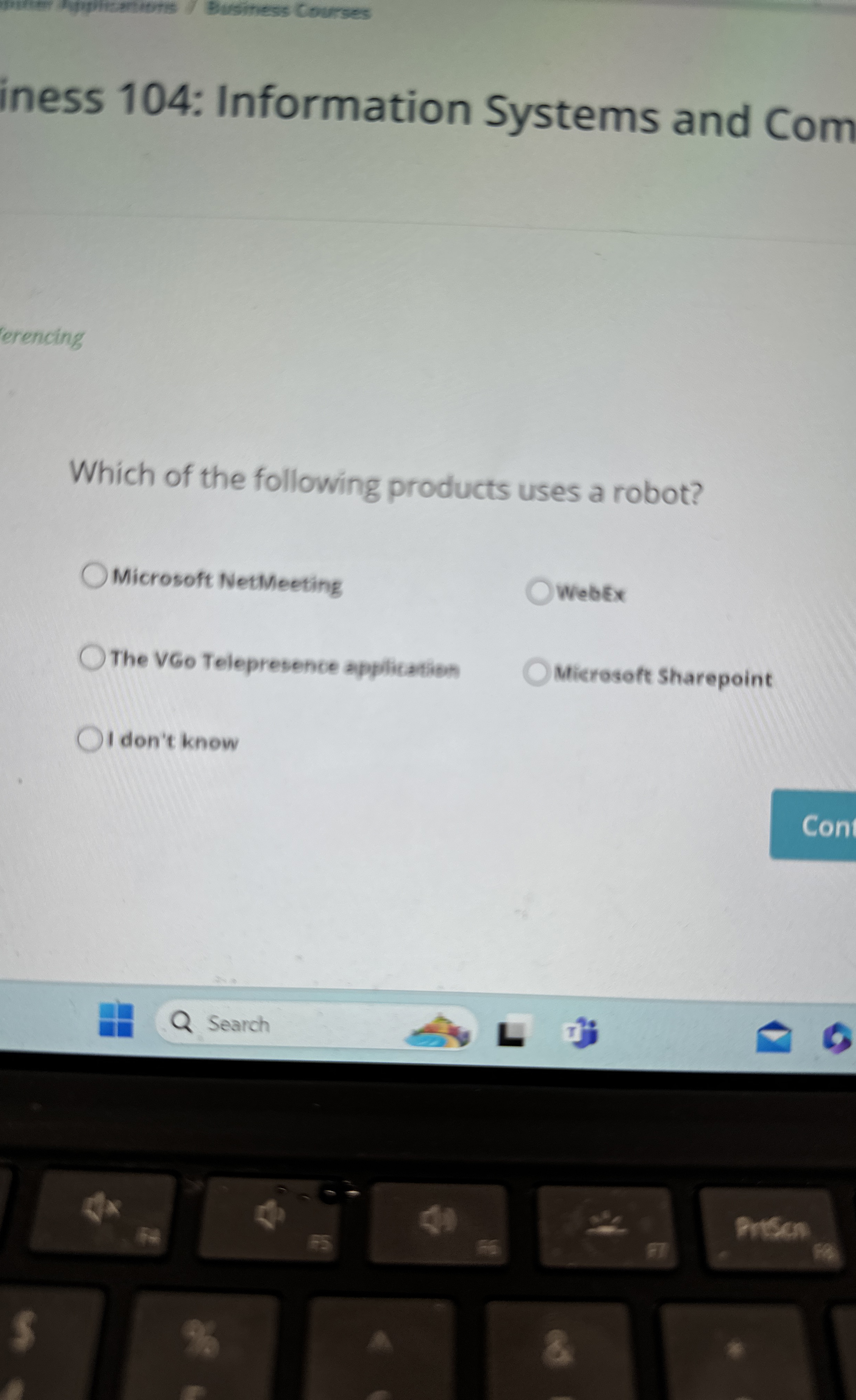 Business Courses iness 1 0 4 : Information