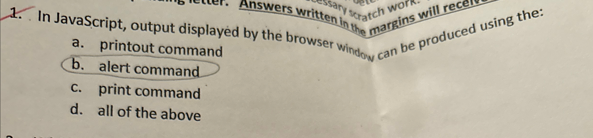 Answers written in the match worgins will rece