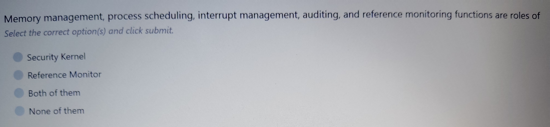 Memory management, process scheduling, interrupt