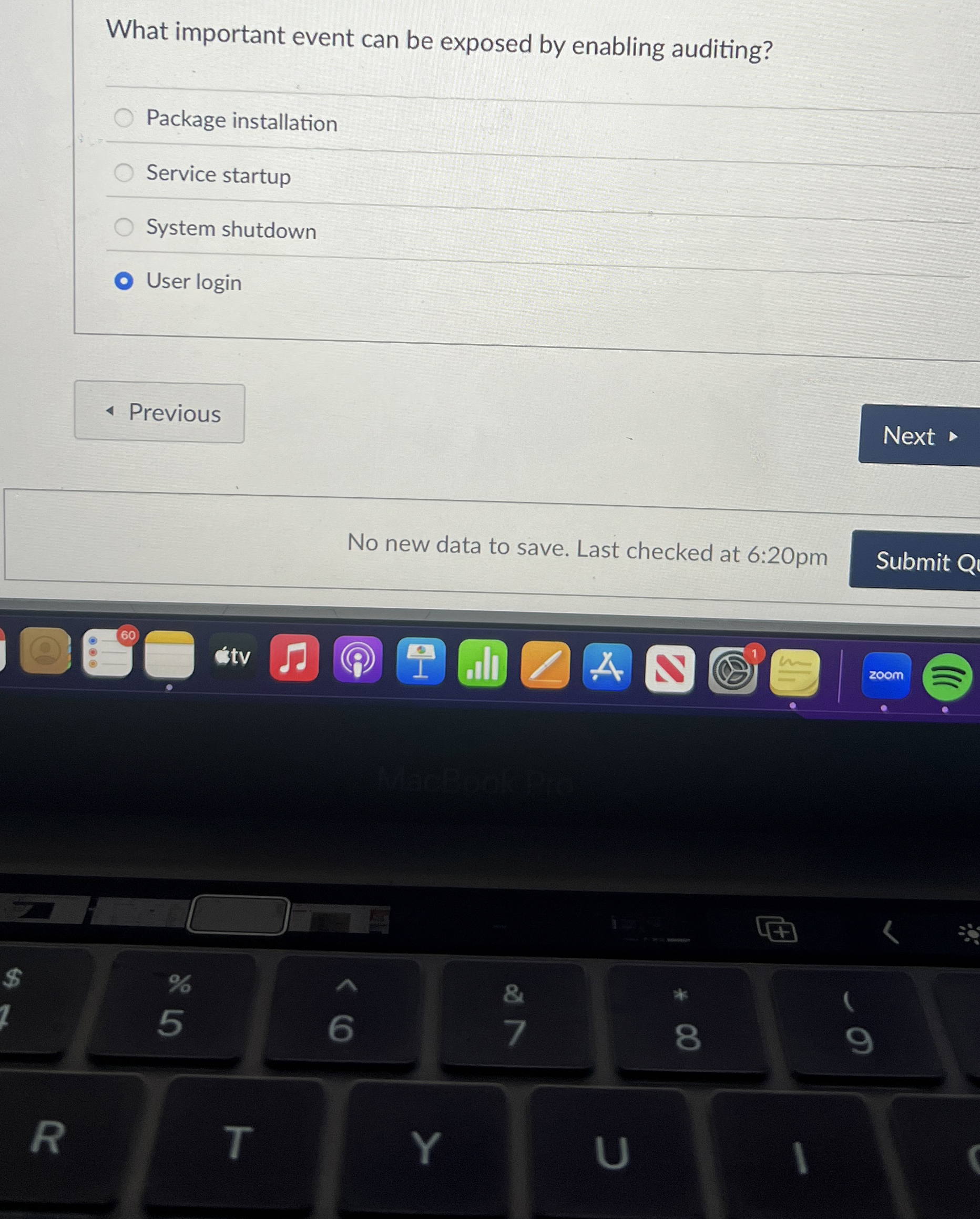 What important event can be exposed by enabling