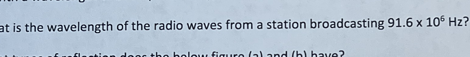 what is the wavelength of the radio waves from a