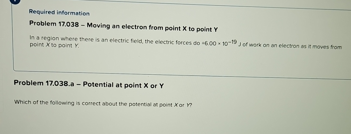 Required information Problem 1 7 . 0 3 8 - Moving