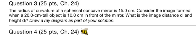 Question 3 ( 2 5 pts , Ch . 2 4 ) The radius of