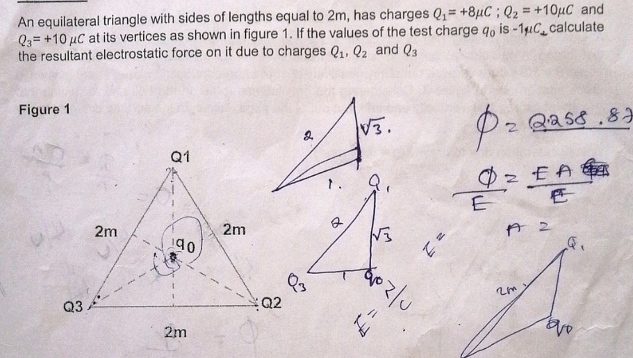 An equilateral triangle with sides of lengths