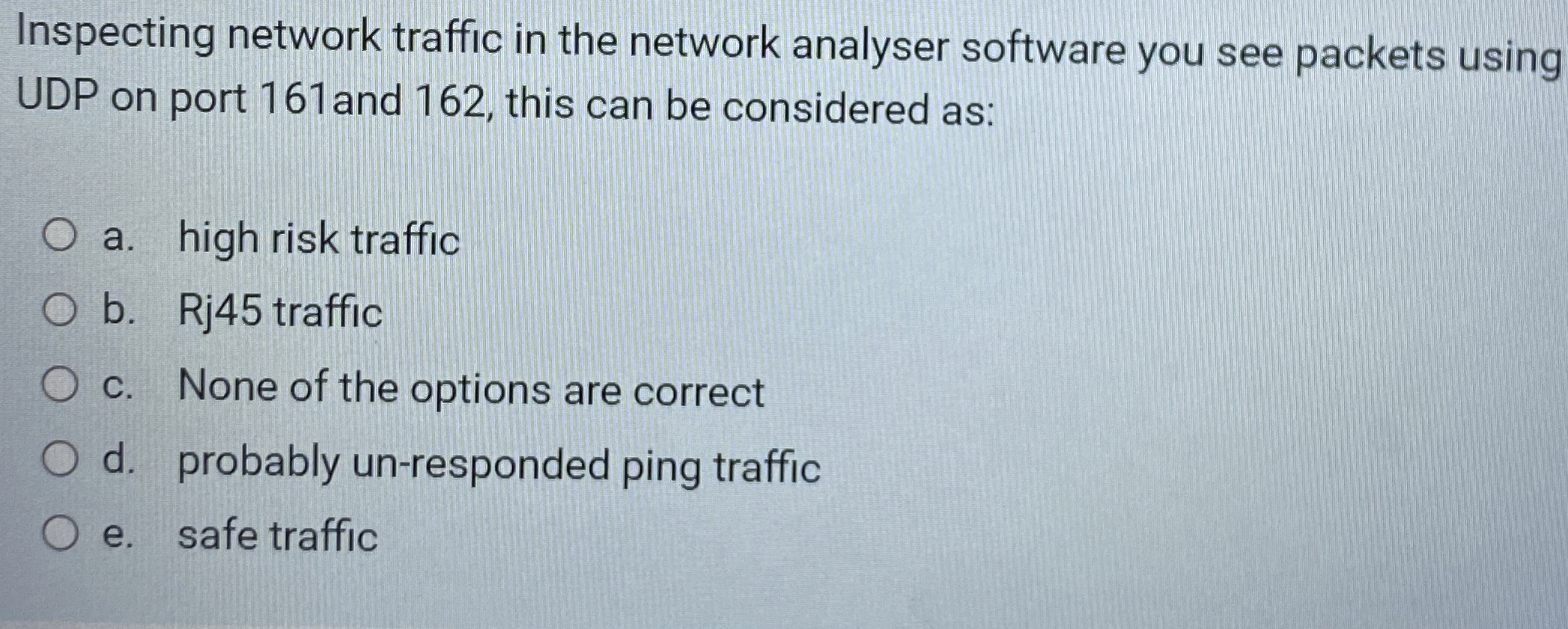 Inspecting network traffic in the network