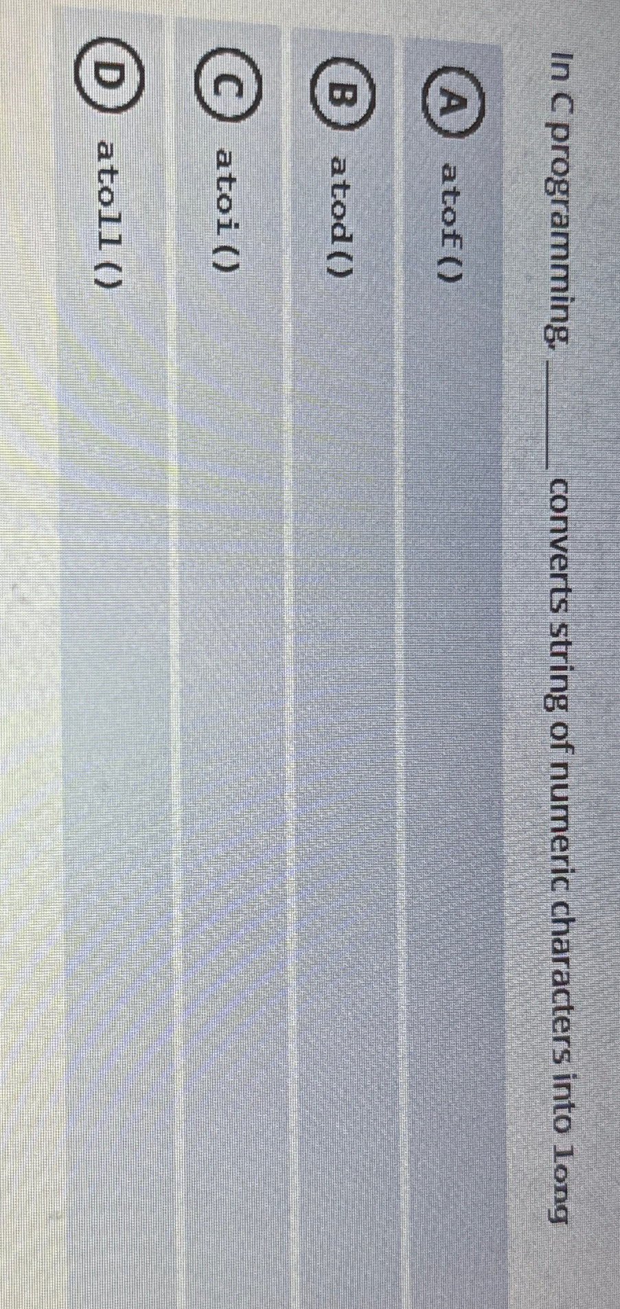 In C programming, converts string of numeric