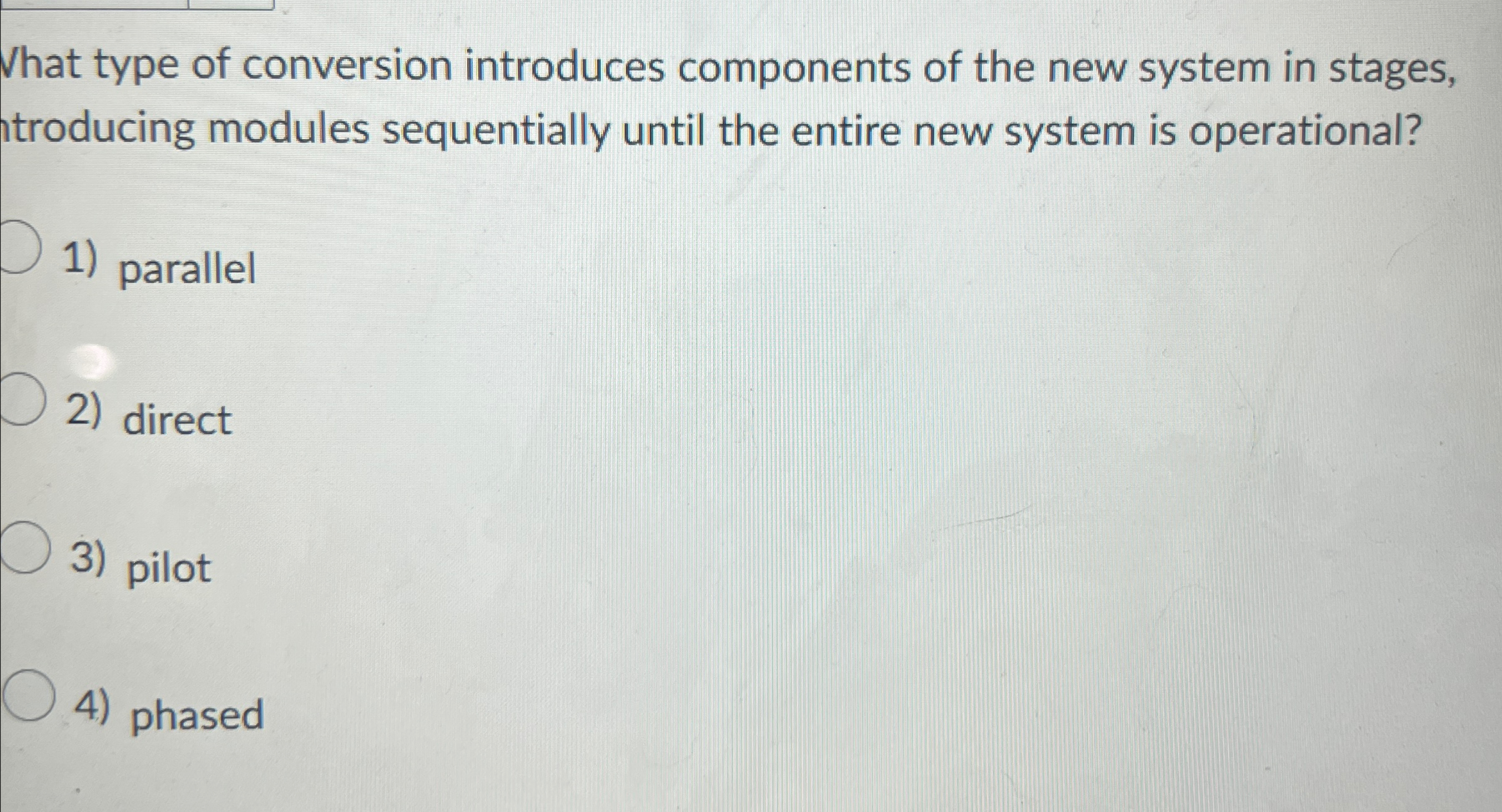 What type of conversion introduces components of