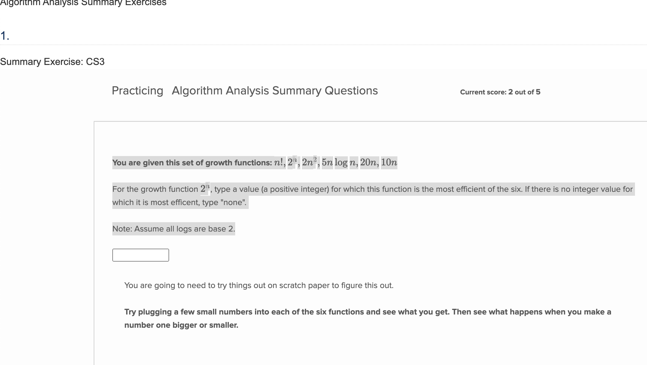 Summary Exercise: CS 3 Practicing Algorithm