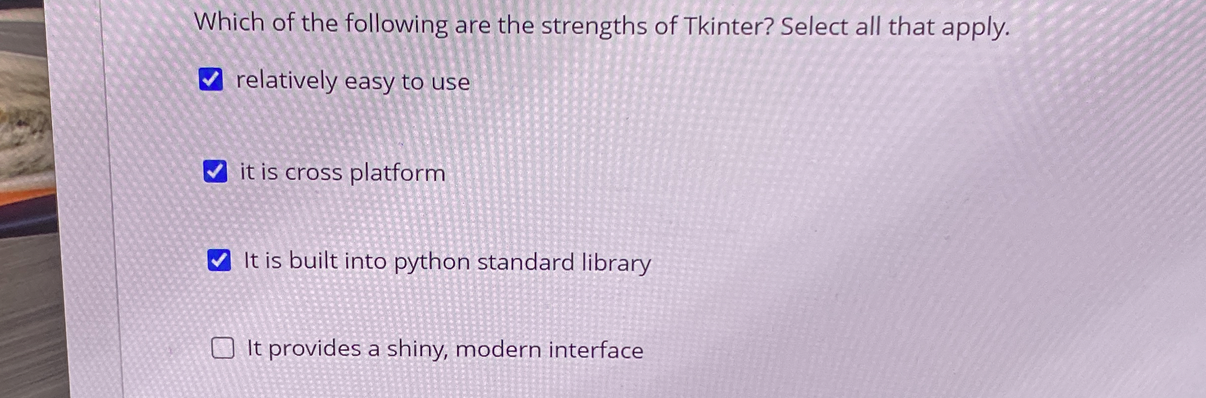 Which of the following are the strengths of