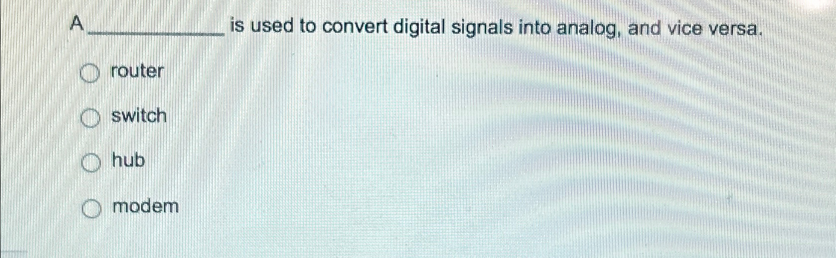 A q , is used to convert digital signals into
