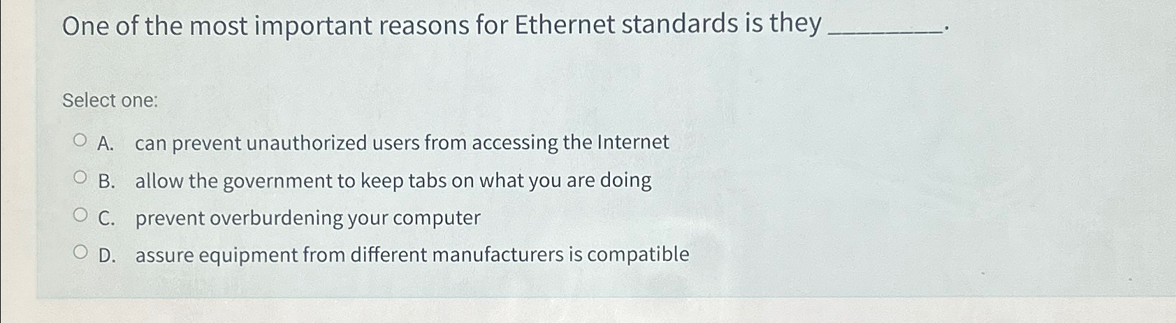 One of the most important reasons for Ethernet
