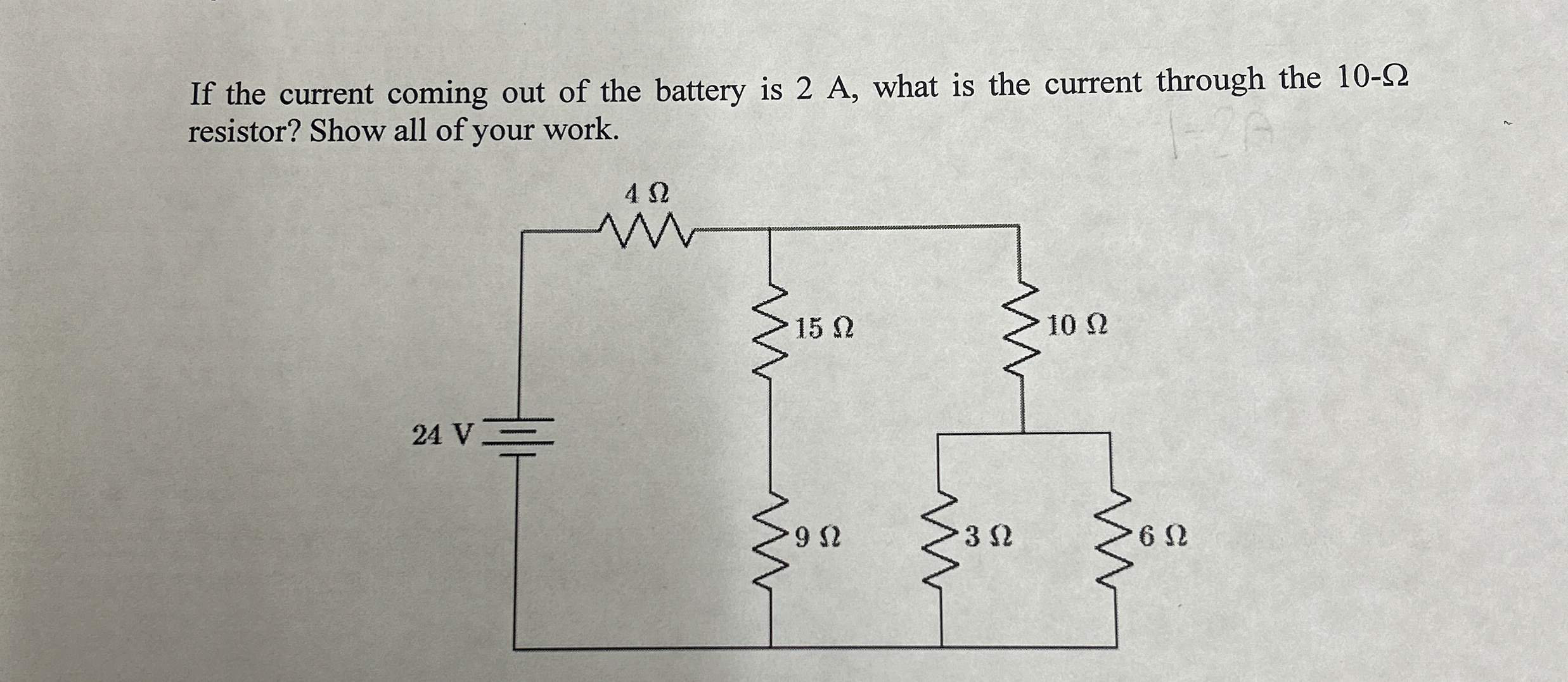 If the current coming out of the battery is 2 A ,