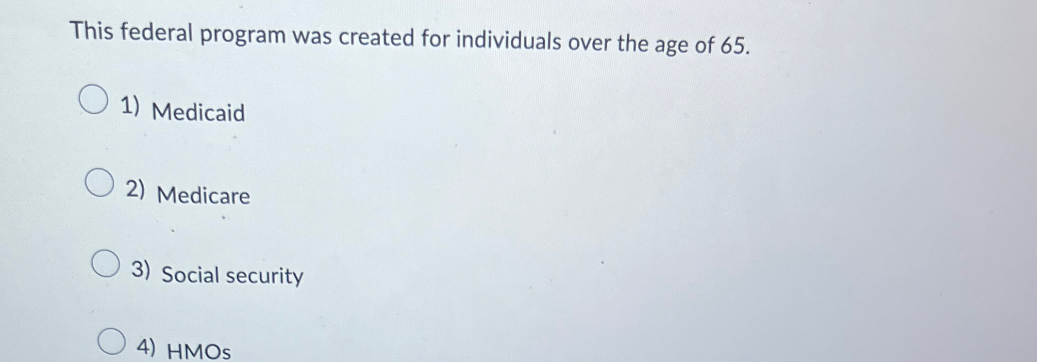 This federal program was created for individuals