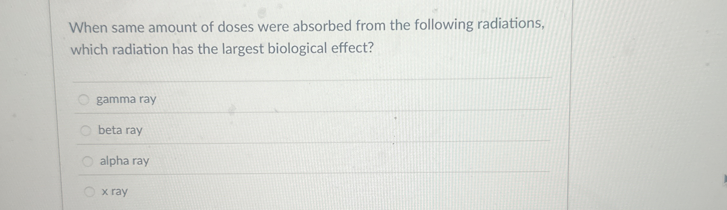 When same amount of doses were absorbed from the