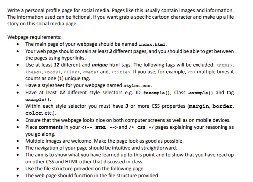 Write a personal profile page for social media.