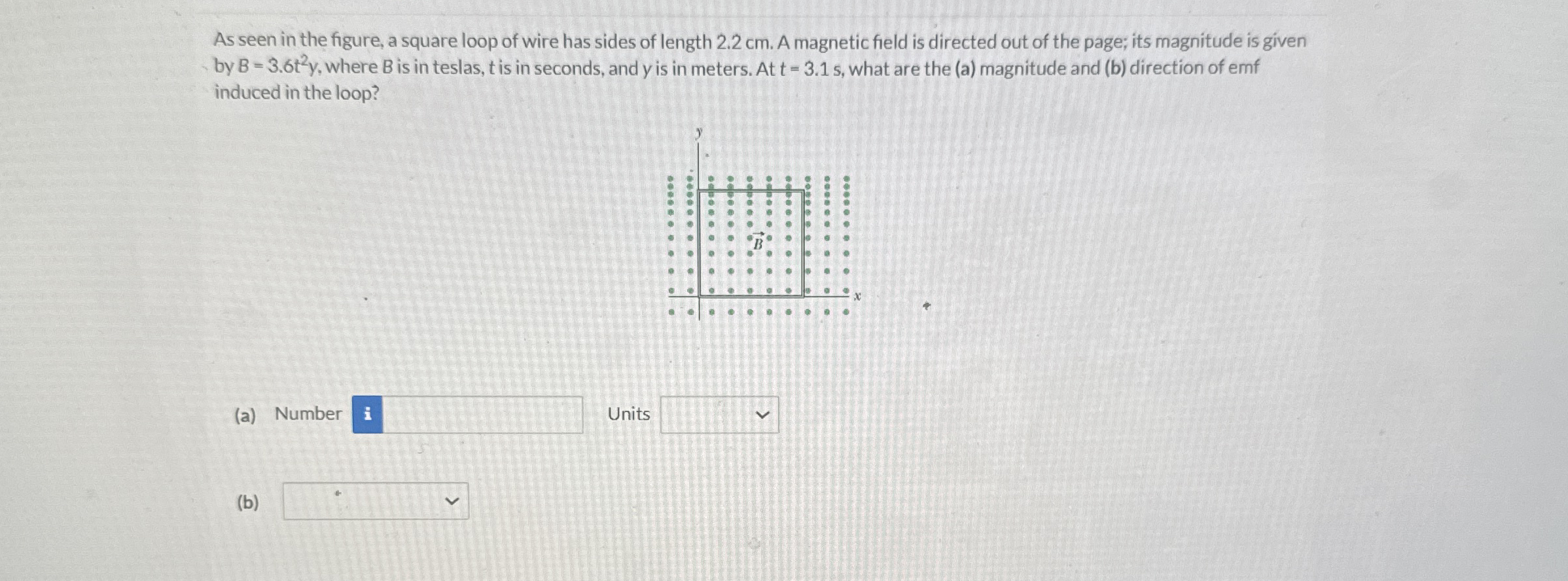 As seen in the figure, a square loop of wire has