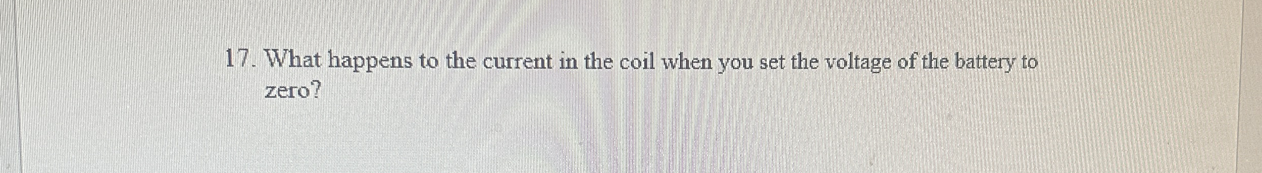 What happens to the current in the coil when you