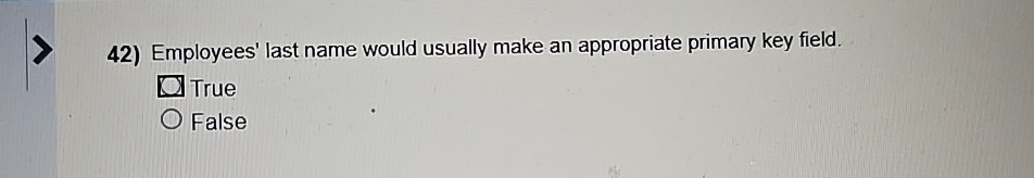 Employees' last name would usually make an