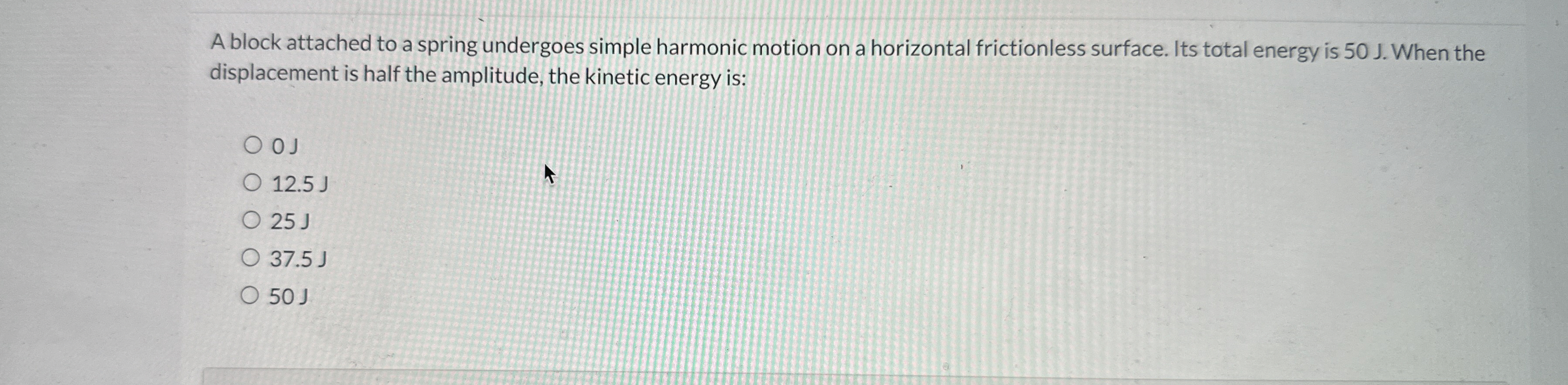 A block attached to a spring undergoes simple