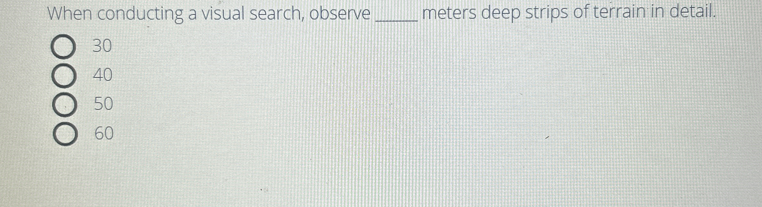 When conducting a visual search, observe q ,
