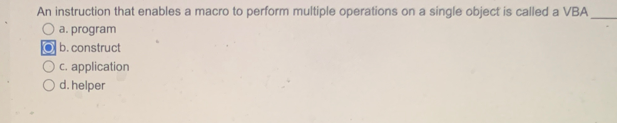 An instruction that enables a macro to perform